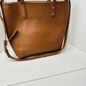 Henny + Lev Elegant Brown Leather Tote Bag